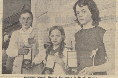 A szavalóverseny aranyérmesei a Magyar Szó 1973. május 21-ei számában megjelent képen