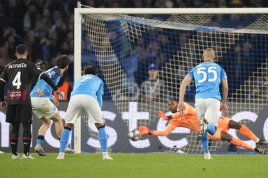 Maignan bravúros védése kulcsfontosságú pillanatban jött (Fotó: Beta/AP)