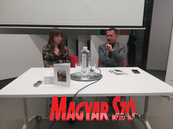 Szemerédi Fannyval Virág Gábor beszélgetett (Fotó: Lukács Melinda) Szemerédi Fannyval Virág Gábor beszélgetett (Fotó: Lukács Melinda)