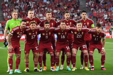 A magyar kezdőcsapat (Fotó: MTI)