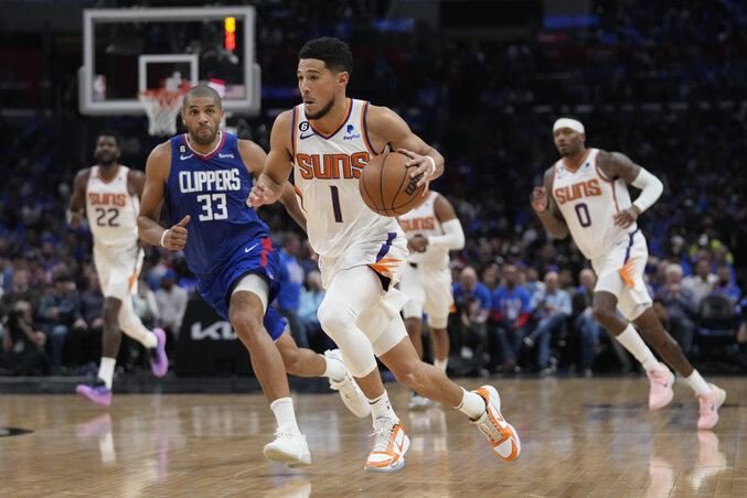 Devin Booker ismét igazolta, hogy a playoffban is klasszis teljesítményre képes (Fotó: Beta/AP) Devin Booker ismét igazolta, hogy a playoffban is klasszis teljesítményre képes (Fotó: Beta/AP)