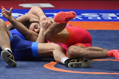 A végzetes pillanat a 77 kg-os döntőben (Fotó: MTI)