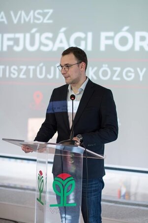 Sörös Andor, a VMSZ Ifjúsági Fórumának új elnöke (Fotó: Facebook/Kovács Elvira)