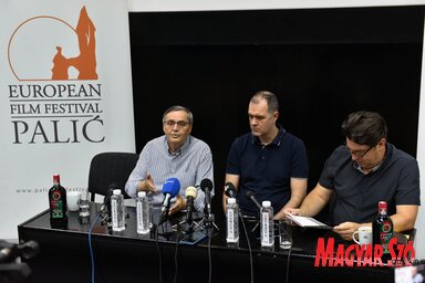 Radoslav Zelenović, Ilija Tatić és Miroslav Mogorović a sajtótájékoztatón (Fotó: Molnár Edvárd)