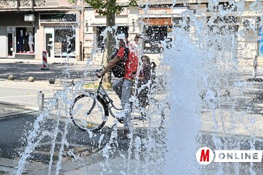 Tegnap volt a mostani hőhullám legmelegebb napja, a hőmérők higanyszála elérte a 37, de helyenként a 40 Celisus-fokot is (Ótos András felvétele)