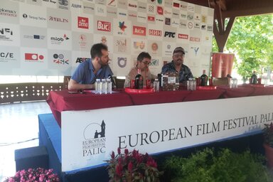 Könyvbemutató a palicsi filmfesztivál sajtótájékoztatóján (Fotó: Lukács Melinda)
