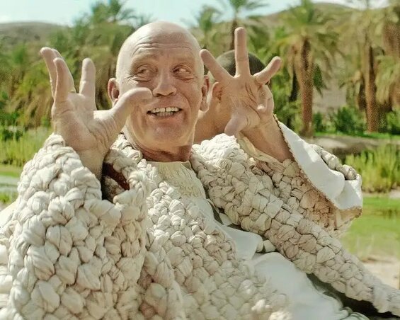 Egyenesen őrületes! – John Malkovich Seneca szerepében (Forrás: www.faz.net)