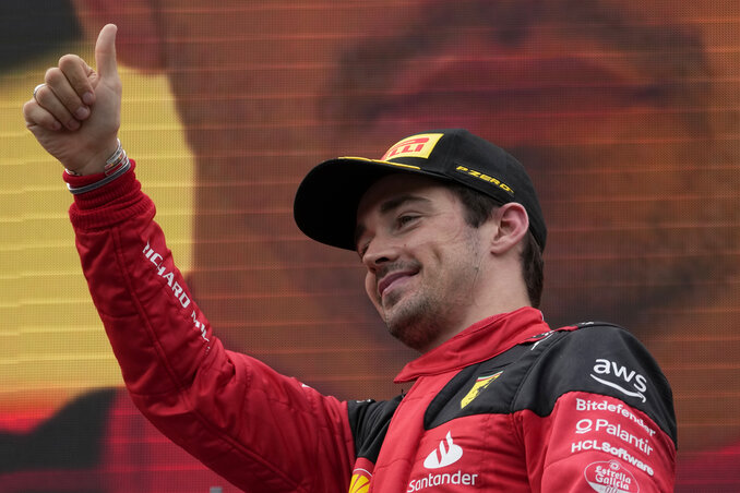 A Red Bull-os egy-kettőt Leclerc-nek sikerült megbolygatnia (Fotó: Beta/AP) A Red Bull-os egy-kettőt Leclerc-nek sikerült megbolygatnia (Fotó: Beta/AP)