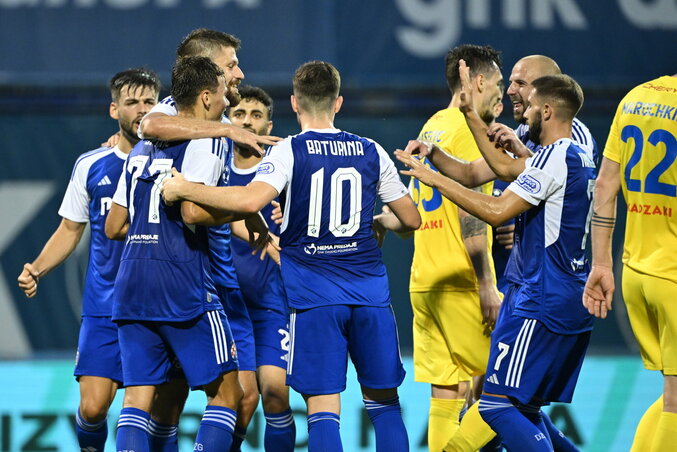 A Dinamo játékosai már az első mérkőzés után megnyugodhattak (Fotó: zagreb.info/Goran Mehkek/CROPIX)