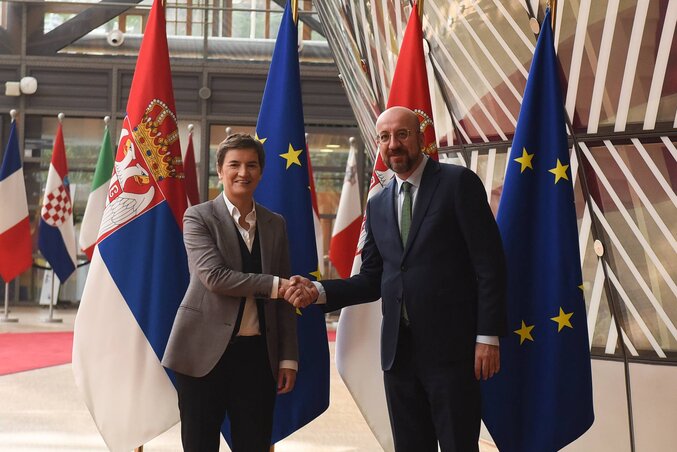 Ana Brnabić és Charles Michel (Fotó: Beta) Ana Brnabić és Charles Michel (Fotó: Beta)