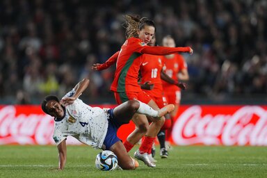 Az amerikai lányok a vártnál sokkal jobban megszenvedtek Portugália ellen (Fotó: Beta/AP)