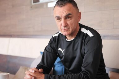 Nebojša Vignjević dicsérte csapatát (Fotó: Nemzeti Sport/Dömötör Csaba)
