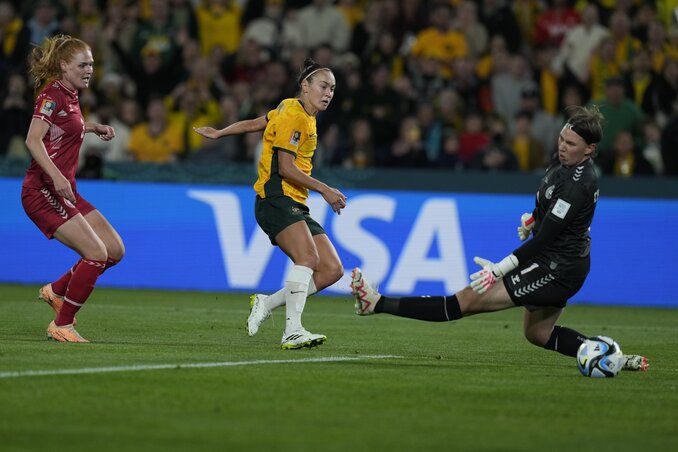 Caitlin Foord megszerzi Ausztrália első gólját (Fotó: Beta/AP) Caitlin Foord megszerzi Ausztrália első gólját (Fotó: Beta/AP)