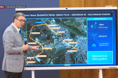 Aleksandar Vučić a ma esti sajtótájékoztatón (Fotó: RTS/Képernyőfelvétel)