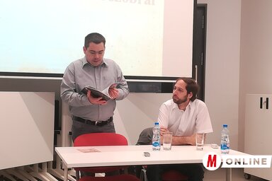 Baráth Gábor Gergely és Patyi Szilárd a Bácsország bemutatóján (Lukács Melinda felvétele)