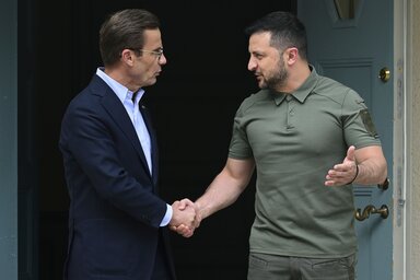 Ulf Kirstersson és Volodimir Zelenszkij (Beta/AP)