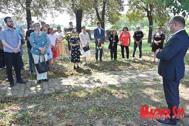 Hugyik Richárd, a Magyar Nemzeti Tanács Végrehajtó Bizottságának kulturális ügyekkel megbízott tagja szólt a jelenlévőkhöz (Ótos András felvétele)