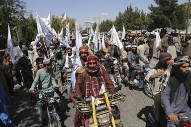 Taliban mark the second anniversary of their takeover of the country in Kabul, Afghanistan, Tuesday, Aug. 15, 2023. AP Photo/Siddiqullah Alizai)