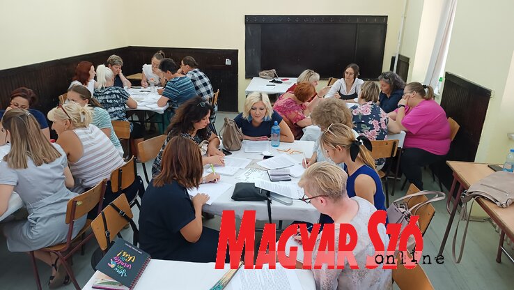 Csoportmunka a pedagógusokkal (Fotó: Dér Dianna)
