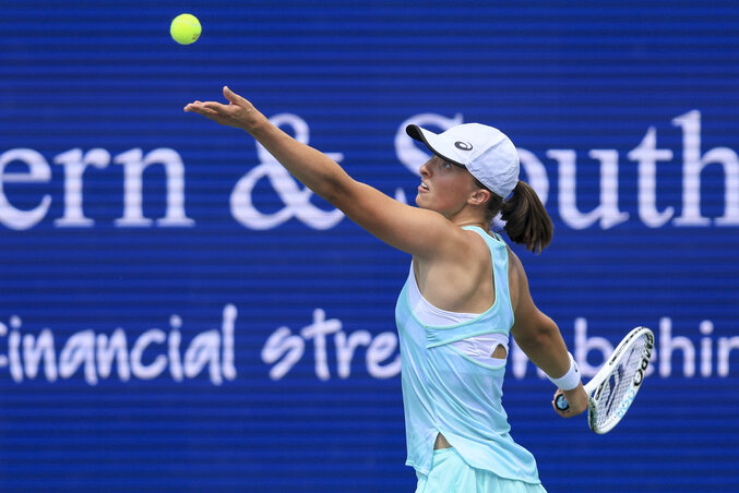 Nagyon úgy fest, hogy a legnagyobbak tartalékolnak a US Open előtt, így a női világelső  Iga Swiatek sem izgulta túl a dolgot (Fotó: Beta/AP)