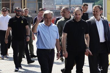 António Guterres Odesszában (Fotó: Beta/AP)