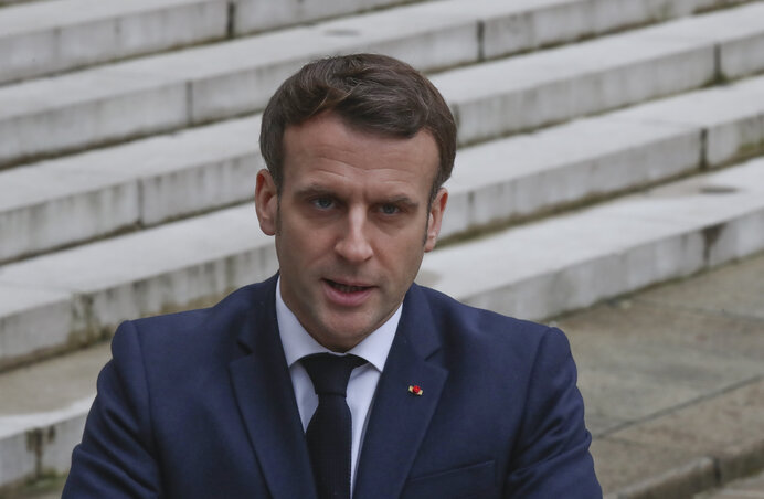 Emmanuel Macron (Fotó: Beta/AP)