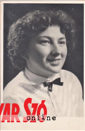 Fenyvesi Mária tablóképe 1956-ból, az óvónőképző sikeres befejezése alkalmából készült