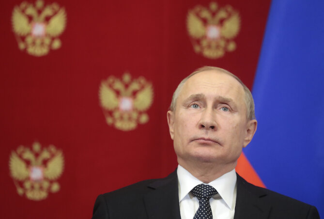 Vlagyimir Putyin orosz elnök (Fotó: Beta/AP) Vlagyimir Putyin orosz elnök (Fotó: Beta/AP)