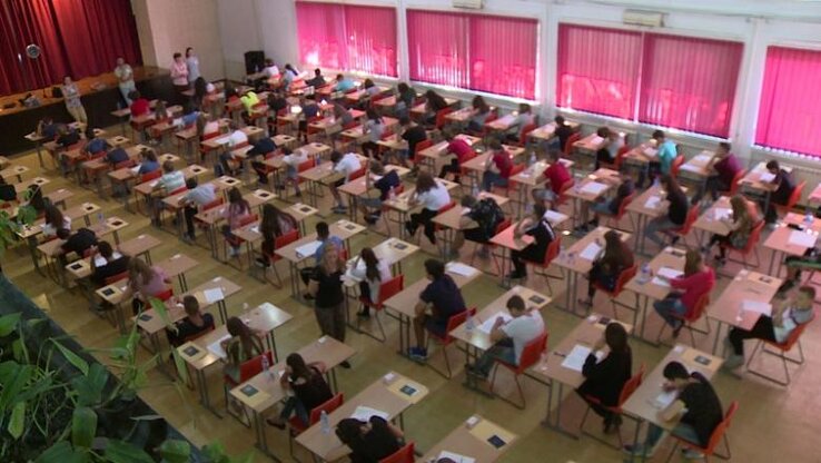 A szabadkai diákok is kisérettségiztek (fotó: Pannon RTV)
