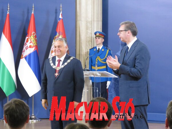 Aleksandar Vučić: Szerbia Orbán Viktorban a legnagyobb és legőszintébb barátját köszöntheti (Miklós Hajnalka felvétele)