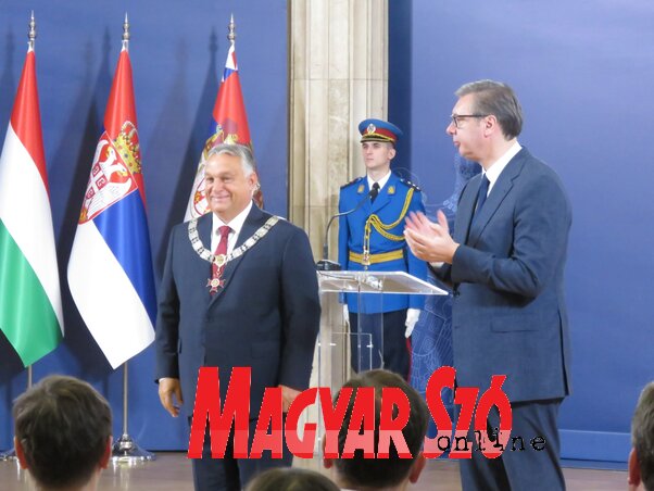 Aleksandar Vučić: Szerbia Orbán Viktorban a legnagyobb és legőszintébb barátját köszöntheti (Miklós Hajnalka felvétele) Aleksandar Vučić: Szerbia Orbán Viktorban a legnagyobb és legőszintébb barátját köszöntheti (Miklós Hajnalka felvétele)