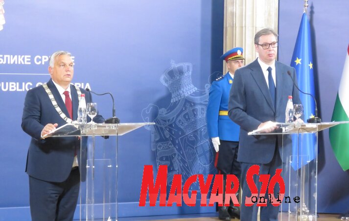 Orbán Viktor: Magyarország egy olyan ország, amelynek Szerbiával barátságban kell lennie (Miklós Hajnalka felvétele) Orbán Viktor: Magyarország egy olyan ország, amelynek Szerbiával barátságban kell lennie (Miklós Hajnalka felvétele)