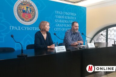 Marijana Prpa Fink és Ilija Tatić a sajtótájékoztatón (Fotó: Lukács Melinda felvétele)