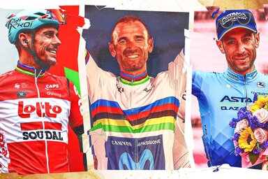 Összeszámolni is nehéz lenne, mennyi emlékezetes küzdelem, dráma és siker fűződik Gilbert, Valverde és Nibali (balról jobbra) karrierjéhez az elmúlt két évtized során (Fotó: Eurosport)