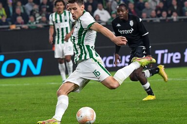 Kristoffer Zachariassen egyenlítő gólja csoportgyőzelmet ért a Fradinak (Fotó: MTI)