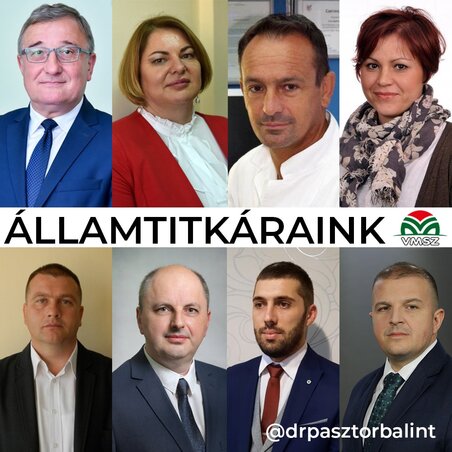 A kinevezett államtitkárok arcképcsarnoka (Fotó: Pásztor Bálint/Facebook)