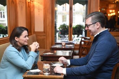 Aleksandar Vučić és Novák Katalin Párizsban (Fotó: Instagram)