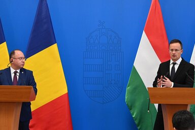 Bogdan Aurescu és Szijjártó Péter (Fotó: MTI)