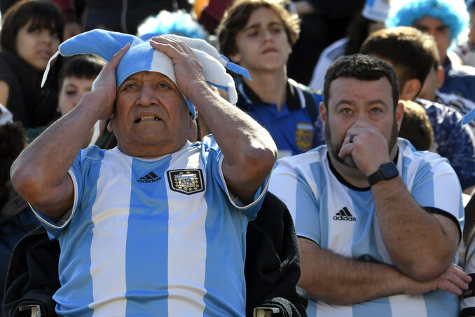 Az argentin szurkolók egyszerűen nem értették, mi történt (Fotó: Beta/AP)