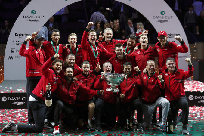 A 2022-es Davis-kupa-győztes Kanada csapata (Fotó: Beta/AP)