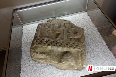 Az aracsi kő másolata az óbecsei Városi Múzeumban (Fotó: Kancsár Izabella)