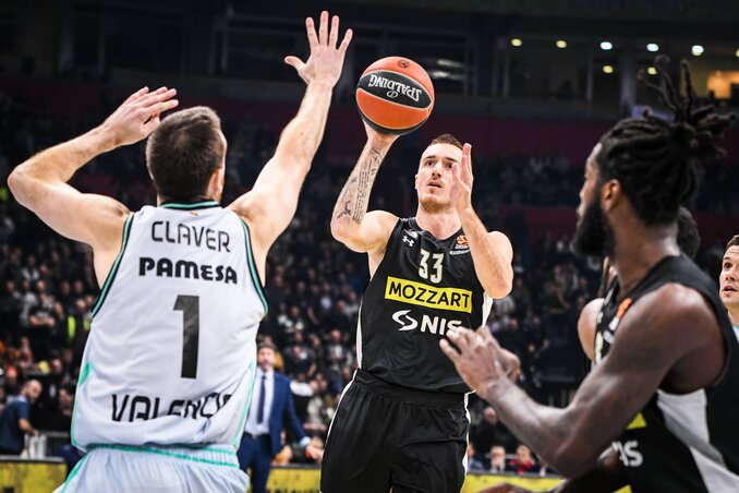 A Partizan a sorrendben harmadik vereséggel eltávolodott a legjobb nyolc csapat mezőnyétől (Fotó: Beta) A Partizan a sorrendben harmadik vereséggel eltávolodott a legjobb nyolc csapat mezőnyétől (Fotó: Beta)