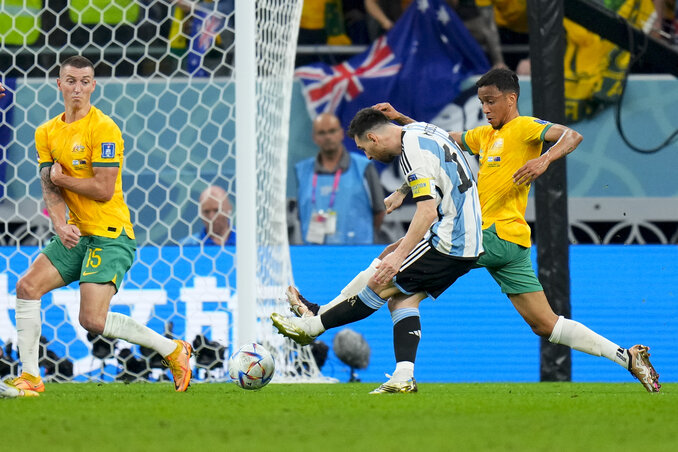 Messi harmadik vb-gólja az ausztrálok ellen született (Fotó: Beta/AP)