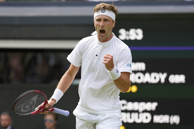 Liam Brody a végére teljesen szétcincálta a világ 4. számú játékosát, Casper Ruudot (Fotó: Beta/AP) Liam Brody a végére teljesen szétcincálta a világ 4. számú játékosát, Casper Ruudot (Fotó: Beta/AP)