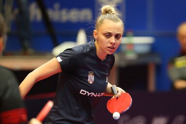 Surján Szabina nyolc szettlabdát veszített Amelie Solja ellen (Fotó: Helmut Ploberger)