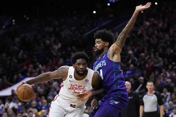 Ha a Phillynek acélosabb lenne a győzelmi mérlege, Embiid MVP-esélyes lenne (Fotó: Beta/AP) Ha a Phillynek acélosabb lenne a győzelmi mérlege, Embiid MVP-esélyes lenne (Fotó: Beta/AP)