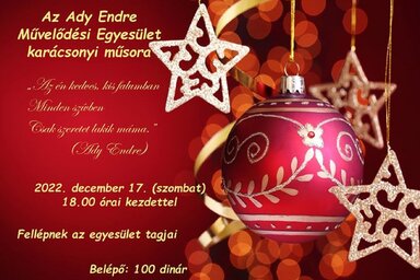 A rendezvény plakátja (Ady Endre ME)