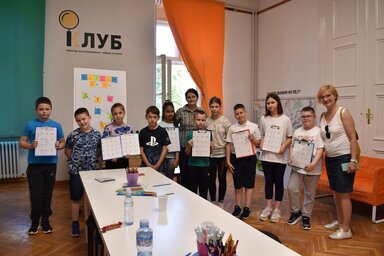 A műhelymunkát először a Fejős Klára Általános Iskola diákjai próbálhatták ki (Nagykikindai Népmúzeum)