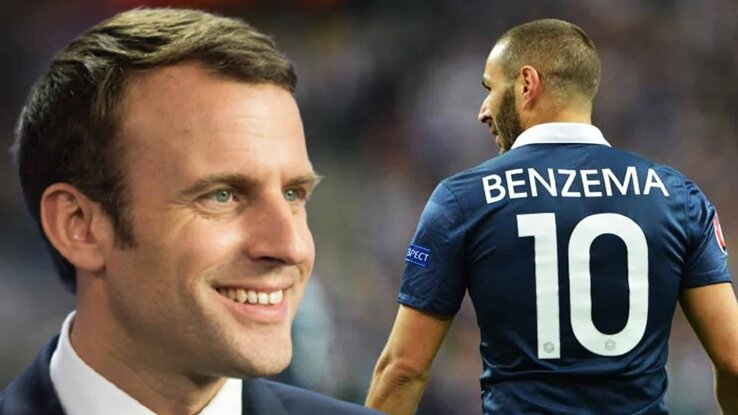 Fociszeretet, politikai húzás vagy mindkettő? Emmanuel Macron és Karim Benzema együtt utazik a döntőre