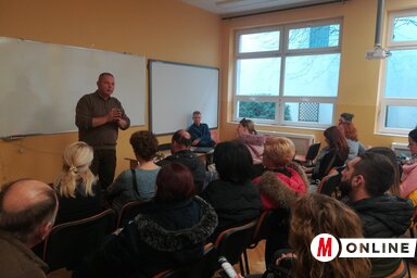 A nyílt napon Nagy Tibor is a szülőkhöz fordult (Fotó: Lukács Melinda)